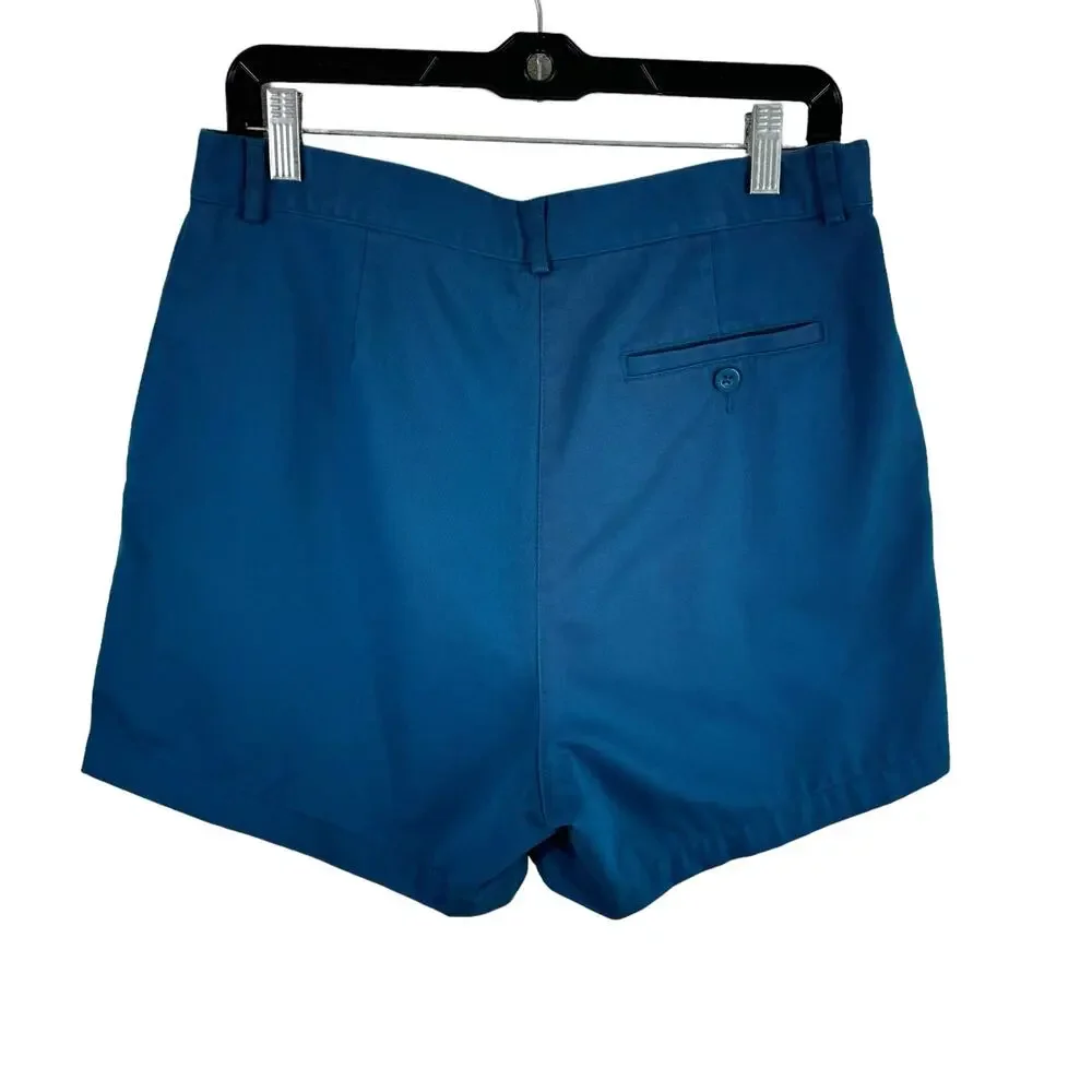 L.L. Bean‎ Vintage 100% Cotton Original Fit Teal High Rise Jean Shorts Size 12